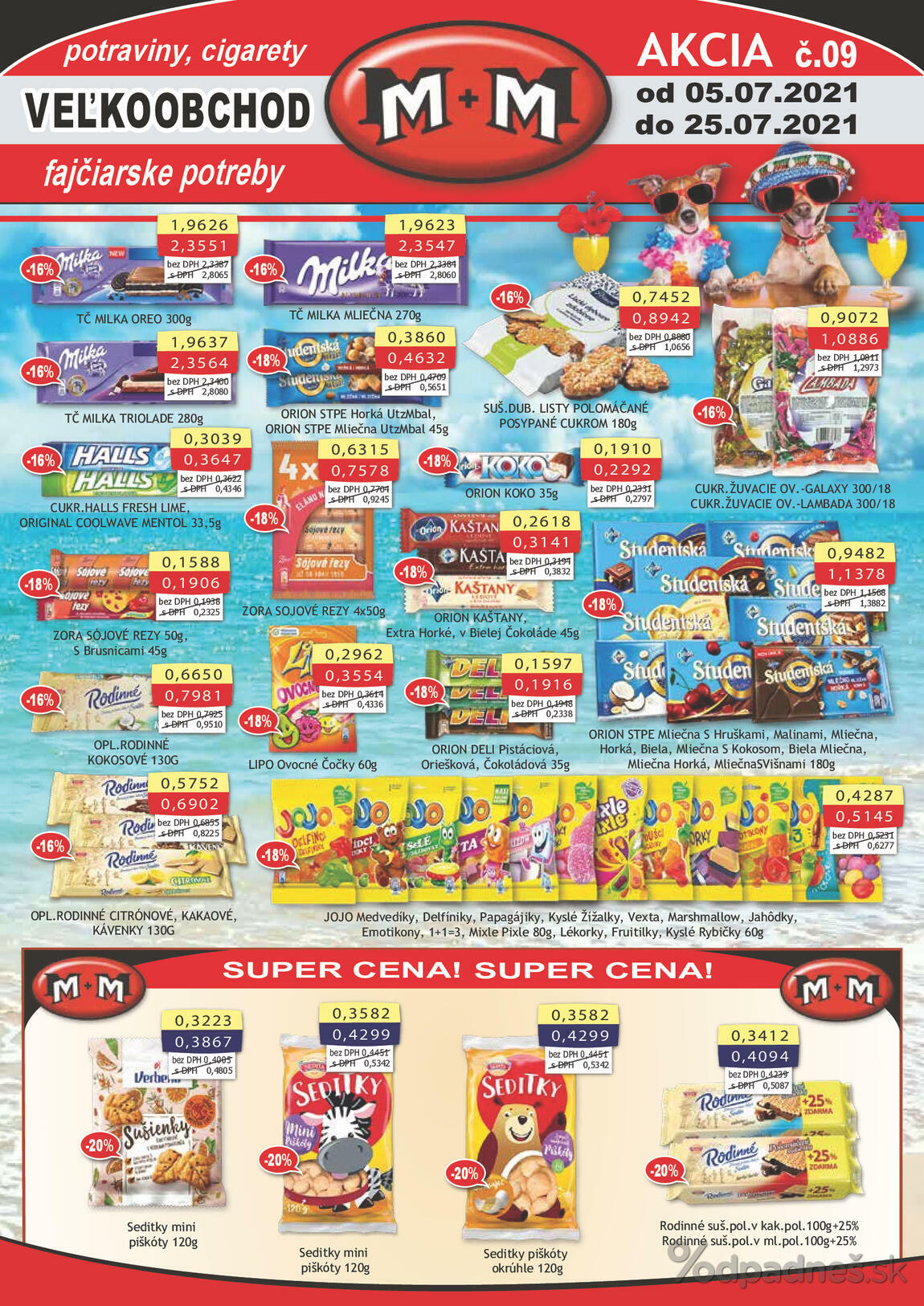 1. stránka M + M letáku