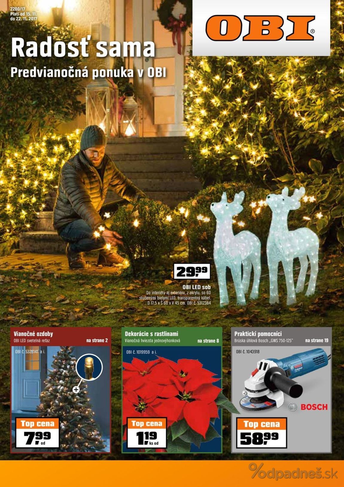 1. stránka OBI letáku