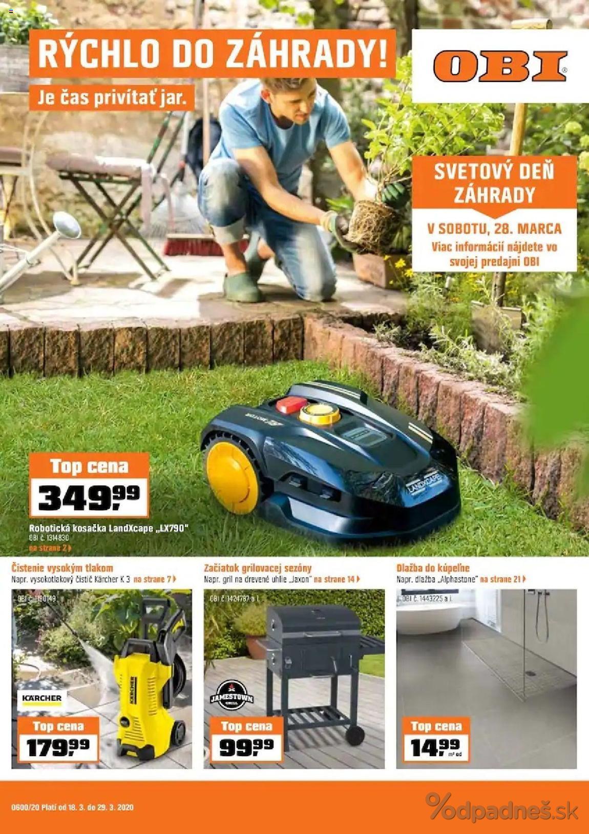 1. stránka OBI letáku