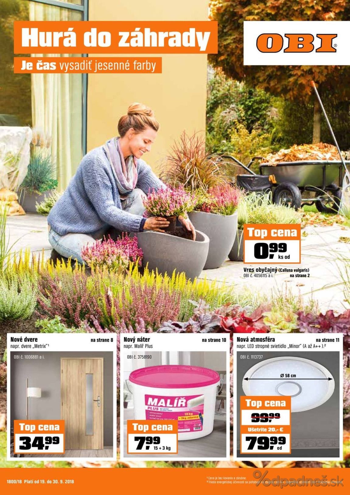 1. stránka OBI letáku