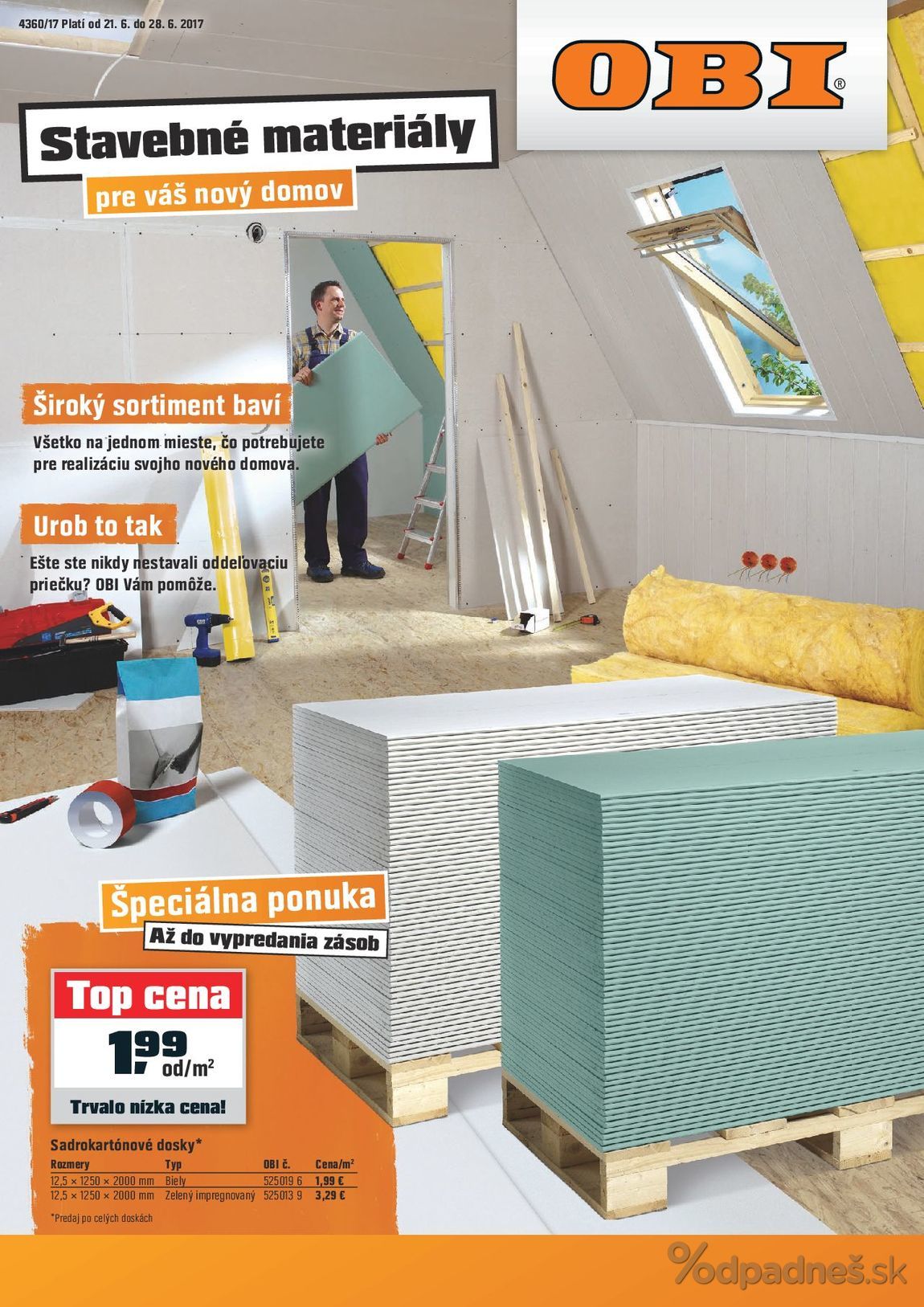 1. stránka OBI letáku