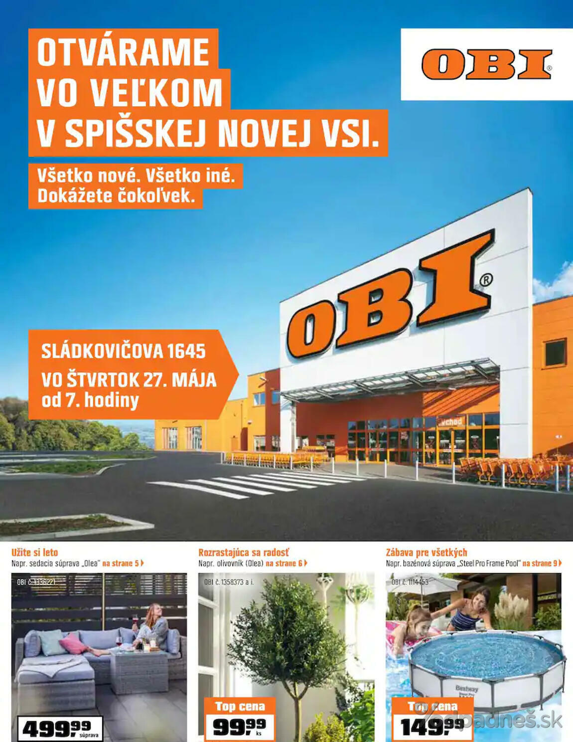 1. stránka OBI letáku