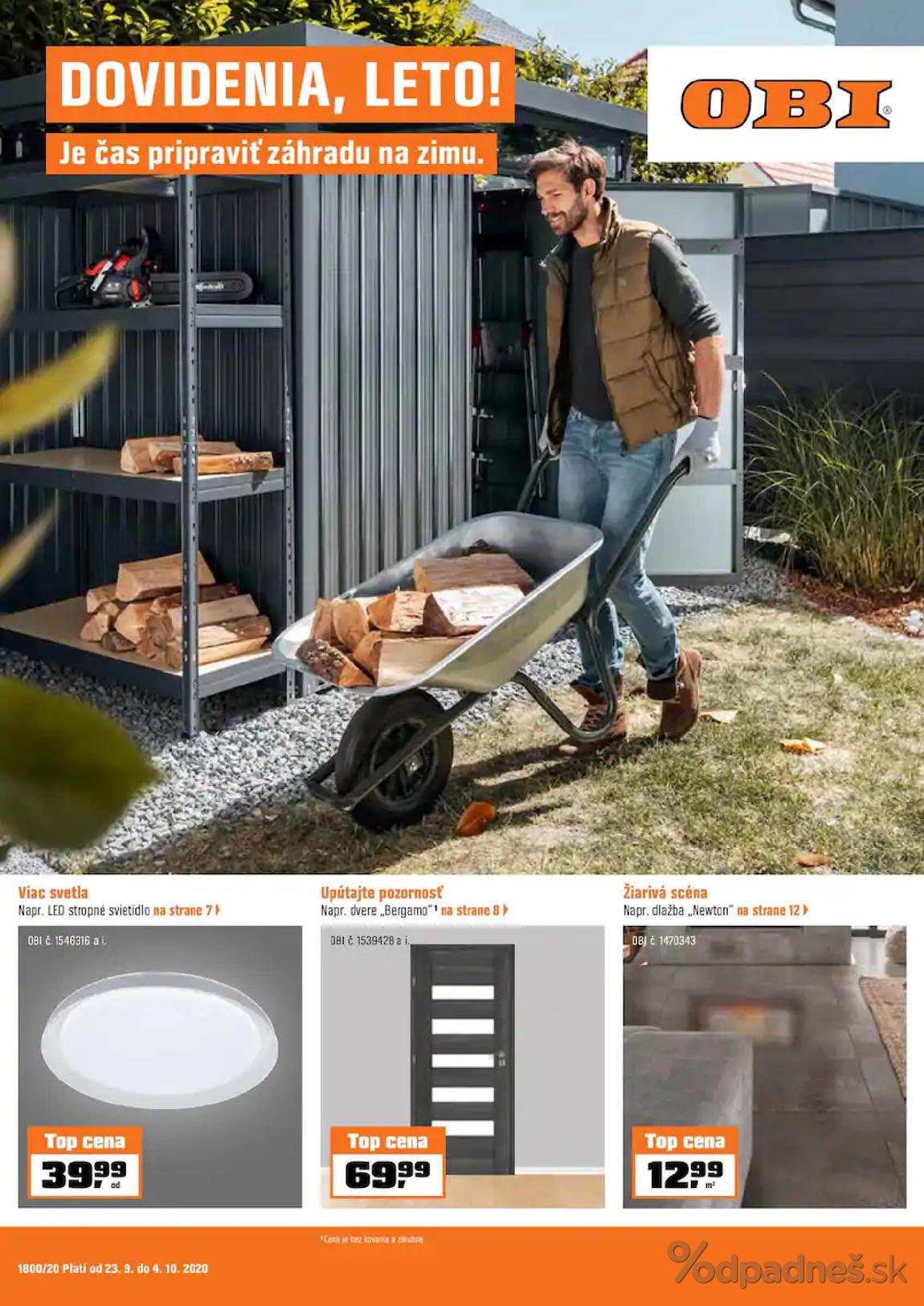 1. stránka OBI letáku