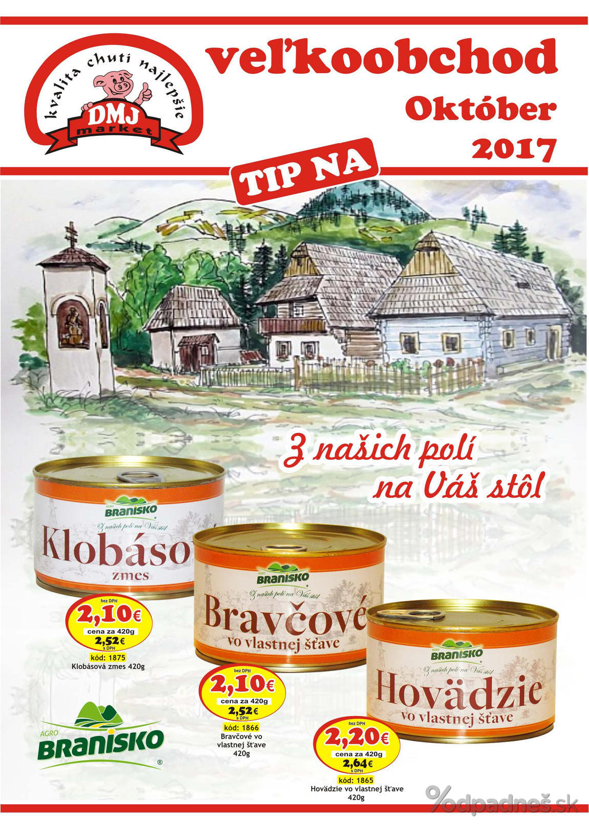 1. stránka DMJ market letáku