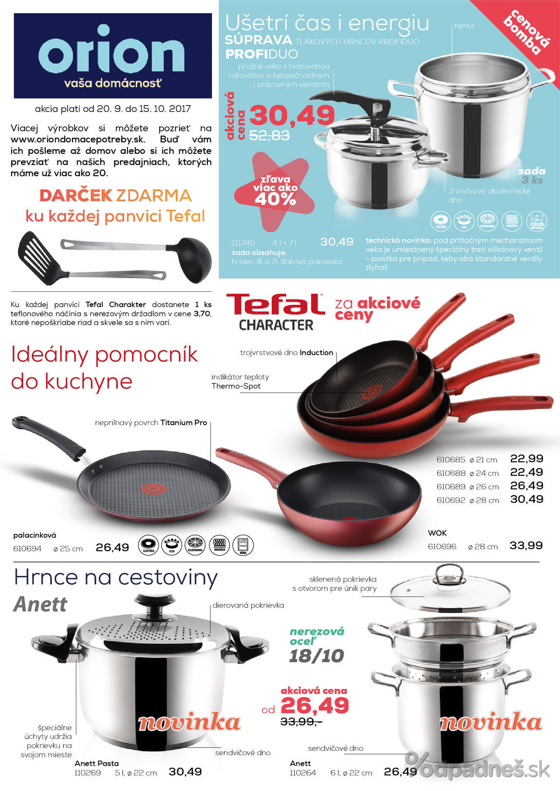 1. stránka Orion letáku