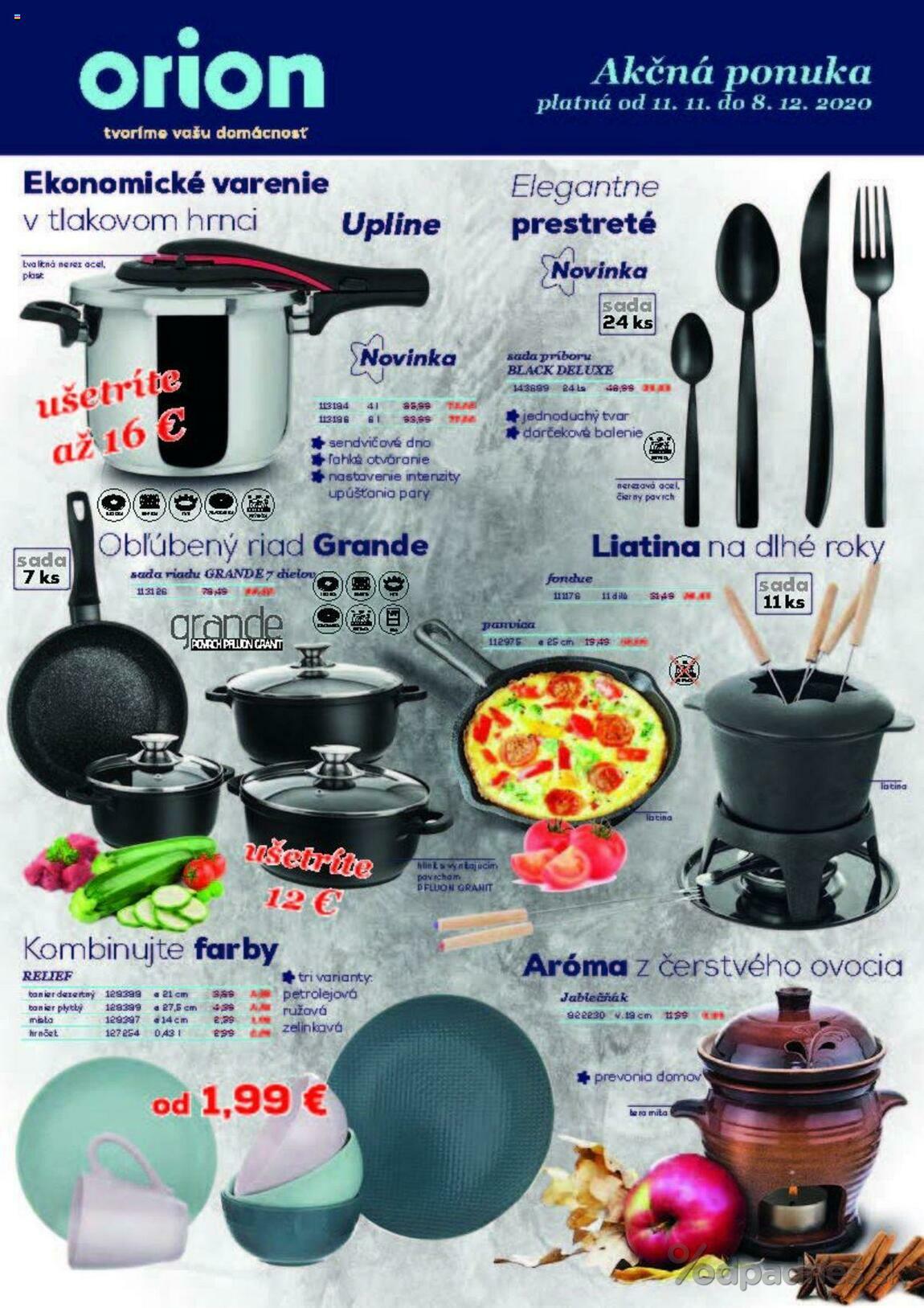 1. stránka Orion letáku