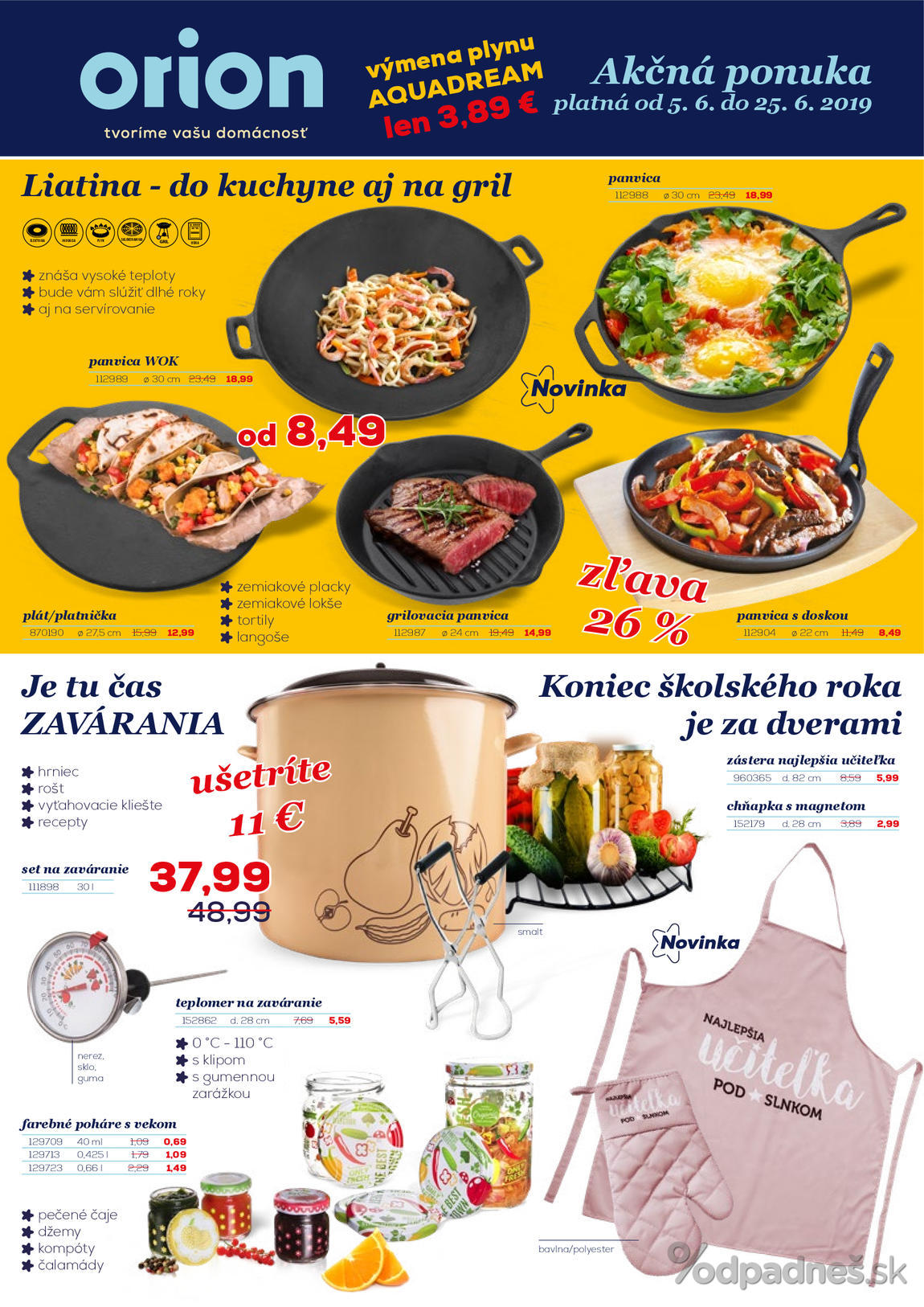 1. stránka Orion letáku