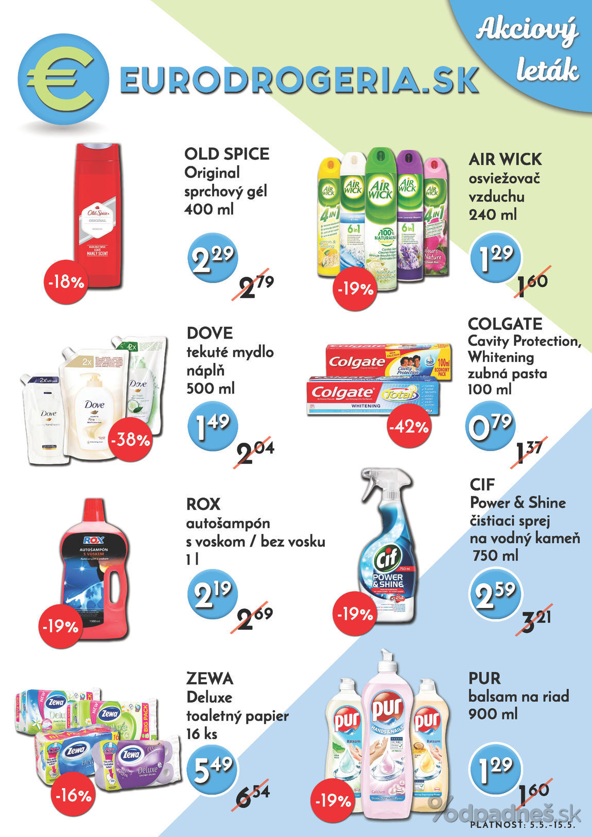 1. stránka Eurodrogéria.sk letáku