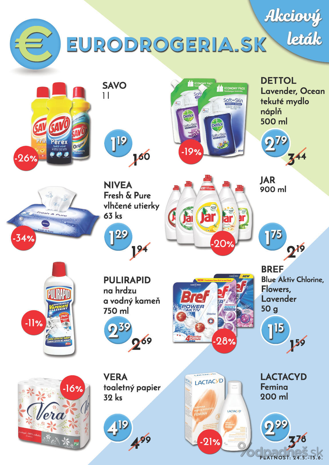 1. stránka Eurodrogéria.sk letáku