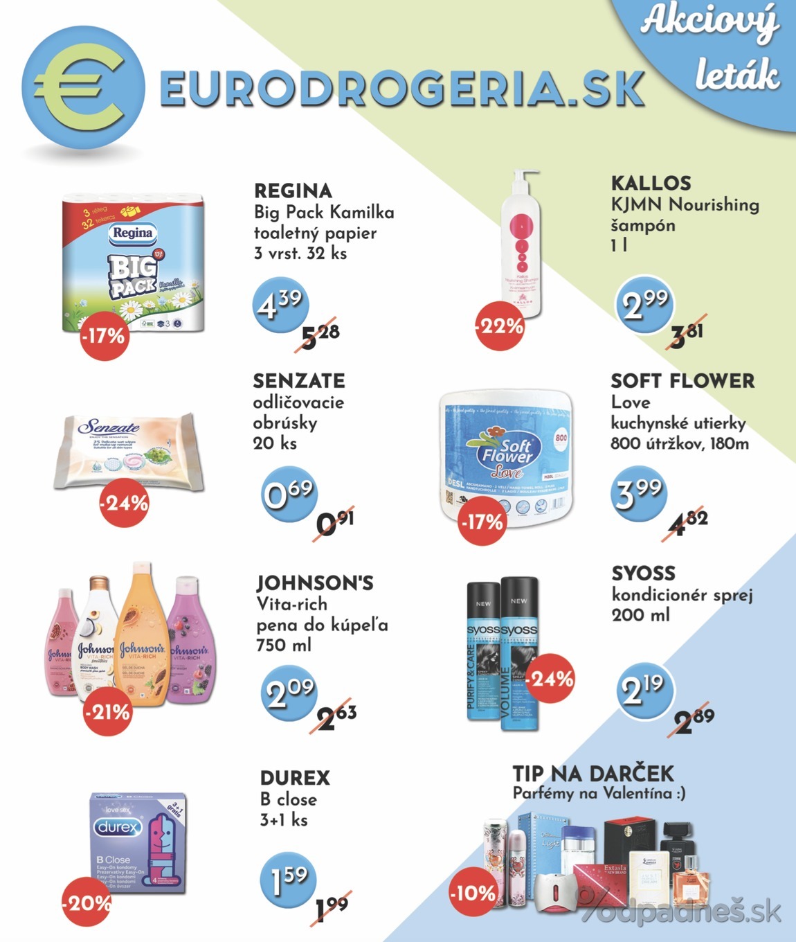 1. stránka Eurodrogéria.sk letáku