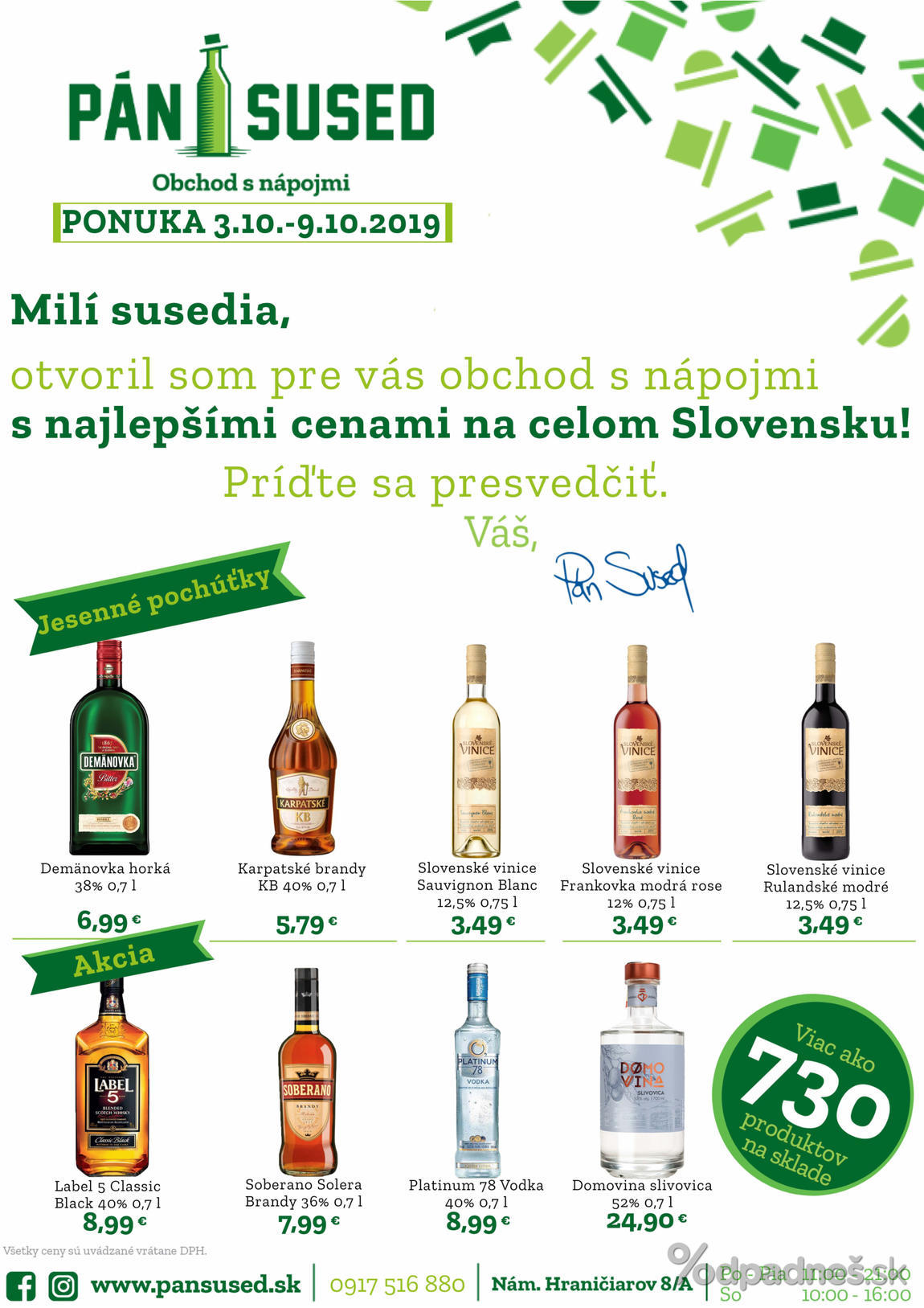1. stránka Pán Sused letáku